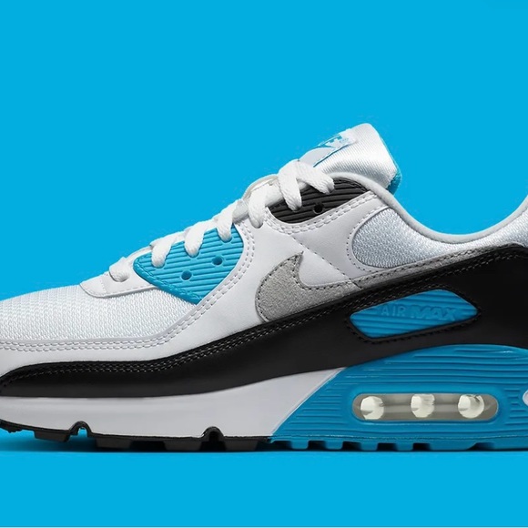 Nike Air Max 90 III Laser Blue Black White Grey CJ6779-100 Men's Size 10 - Picture 2 of 6
